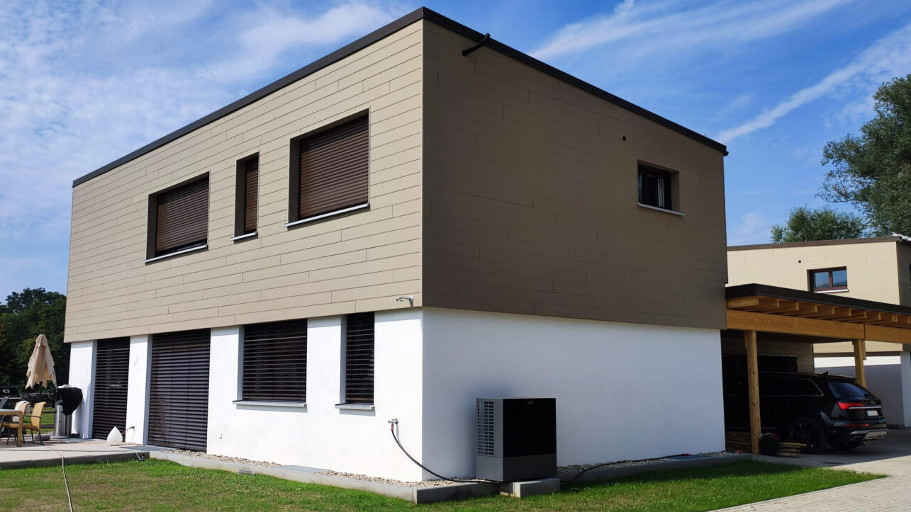 Haus mit Außendämmung
